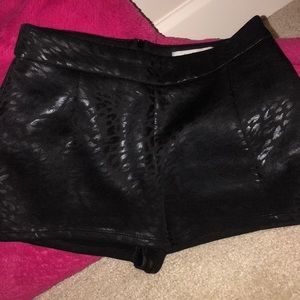 Black Printed Shorts